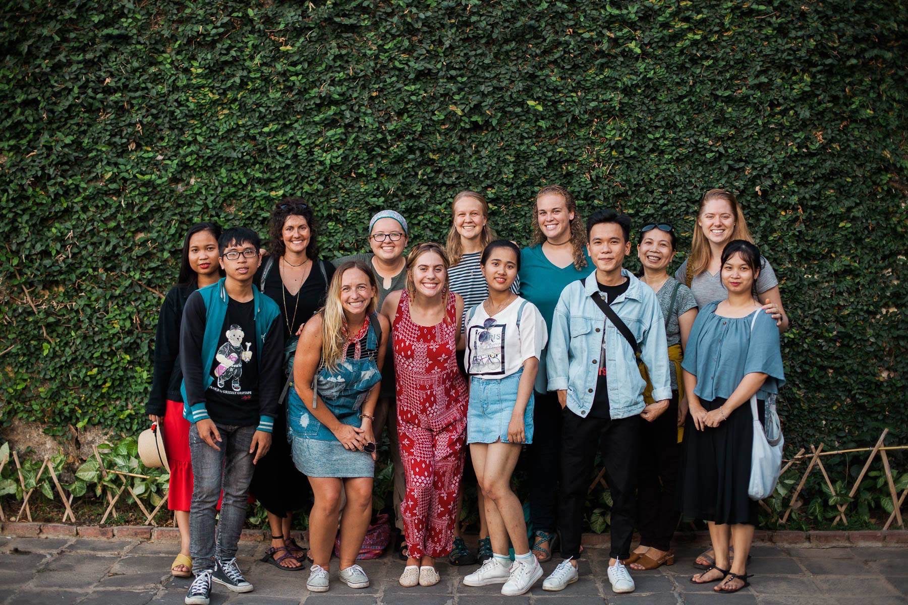 Candace with students and fellow teachers in Hoi An, Vietnam.