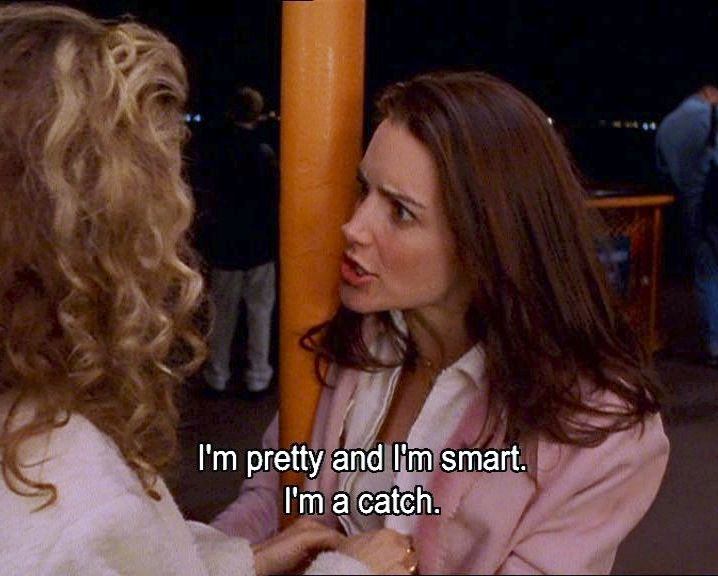 Screengrab of Charlotte from "Sex and the City" saying, "I'm pretty and I'm smart. I'm a catch."